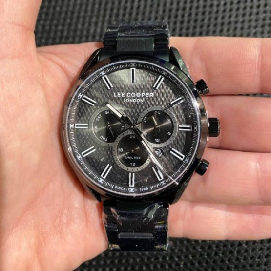 Чоловічий годинник Lee Cooper England Midnight Black 2 ремінці #12286