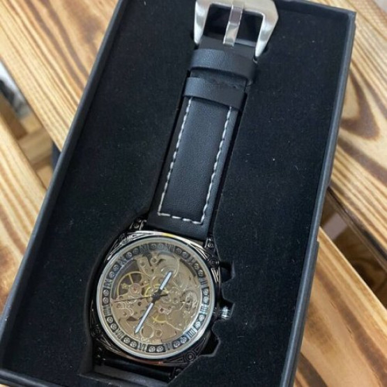 Чоловічий годинник WishDoIt Baron Imperial Black 2 ремінці #12285