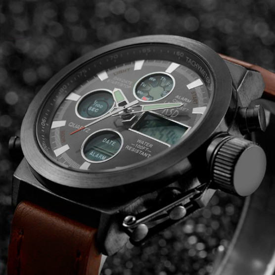 Чоловічий наручний годинник AMST Mountain Green 2 ремінці #11701