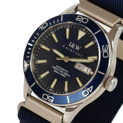 чоловічий наручний годинник carnival bluemarine nylon strap 10 bar 2 ремінці