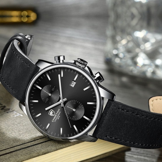 Чоловічий наручний годинник Cheetah Monaco Silverline 2 ремінці #11729