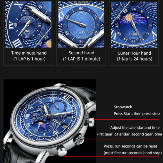 Чоловічий наручний годинник Chenxi Patek #12592