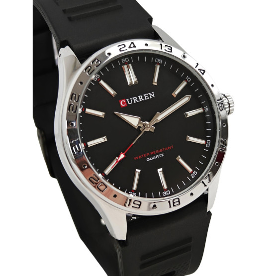 Чоловічий наручний годинник Curren Hector Elastic Black 2 ремінці #11386