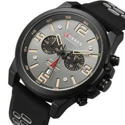 чоловічий наручний годинник curren monreal flex grey 2 ремінці