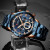 Чоловічий наручний годинник Curren Wild Lava Blue 2 ремінці #13308