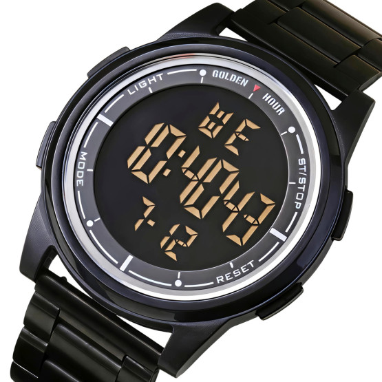 Чоловічий наручний годинник GoldenHour Water Metal Black 2 ремінці