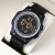 Чоловічий наручний годинник GoldenHour Water Metal Black 2 ремінці #13345