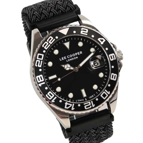 Чоловічий наручний годинник Lee Cooper Daytona Vibe Black 2 ремінці #11395