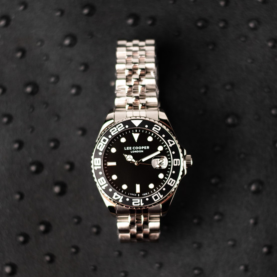 Чоловічий наручний годинник Lee Cooper Daytona Vibe Black 2 ремінці #11397