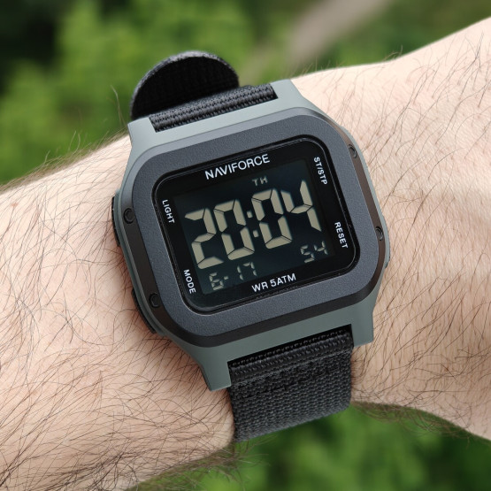 Чоловічий наручний годинник Naviforce Cube Strong Nylon 2 ремінці #13407