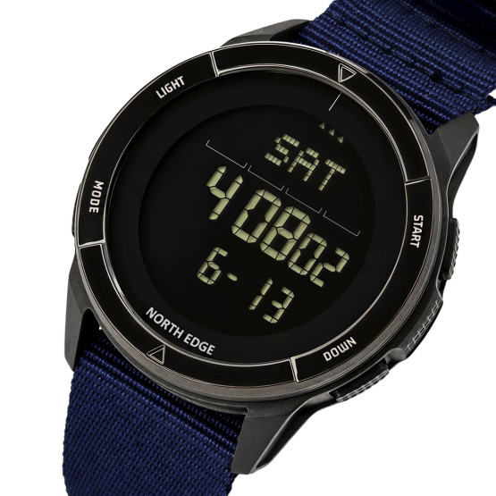 Чоловічий наручний годинник North Edge Alps Special Blue з компасом, 2 ремінці