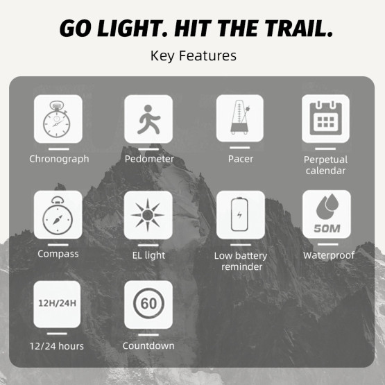 Чоловічий наручний годинник North Edge Besta Trail #14143