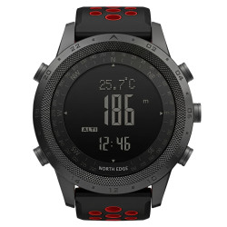 чоловічий наручний годинник north edge desert flex red 5bar з компасом 2 ремінці