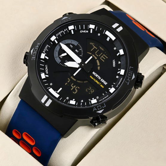 Чоловічий наручний годинник North Edge Hornet Brutal Blue 2 ремінці #13137