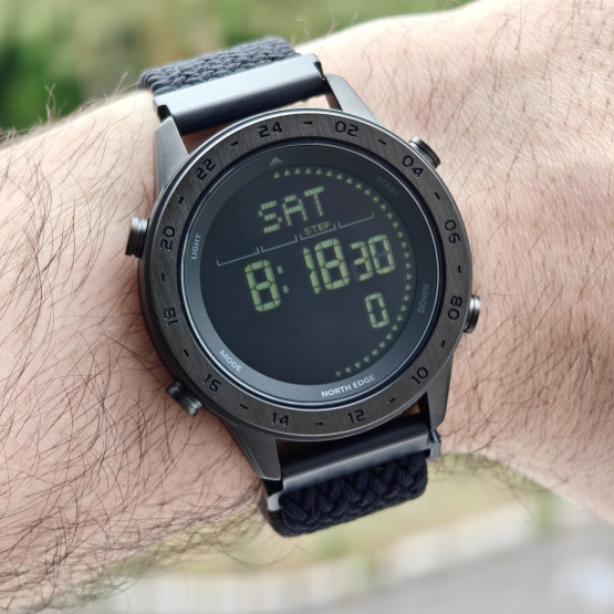 Чоловічий наручний годинник North Edge Tank3 Nylon Power 5BAR 2 ремінці #13191