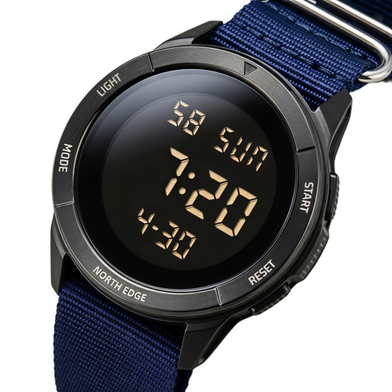 Чоловічий наручний годинник North Edge Terrax Special Blue з компасом 2 ремінці