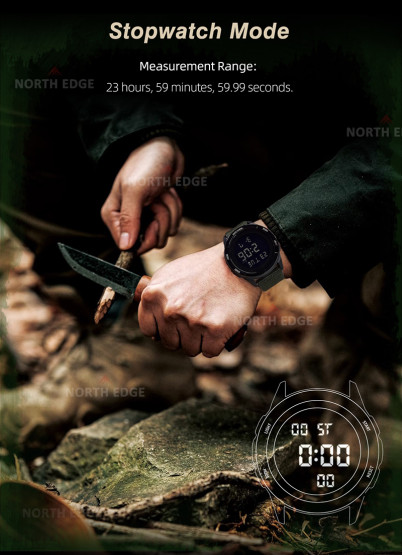Чоловічий наручний годинник North Edge Terrax Special Blue з компасом 2 ремінці #13689
