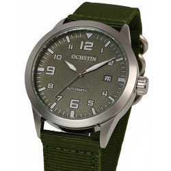 чоловічий наручний годинник ochstin military hook green 2 ремінці