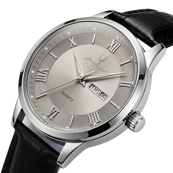 Чоловічий наручний годинник Poedagar Berlin Premium Leather 2 ремінці