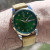 Чоловічий наручний годинник Poedagar Omega Sahara Gold 2 ремінці #12818