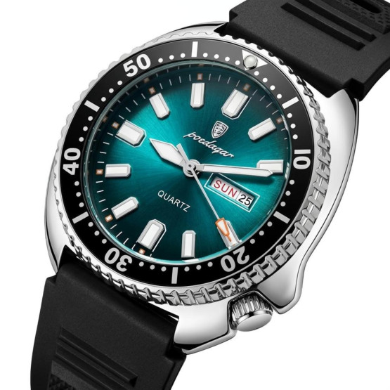 Чоловічий наручний годинник Poedagar Stanford Rubber 2 ремінці #12660