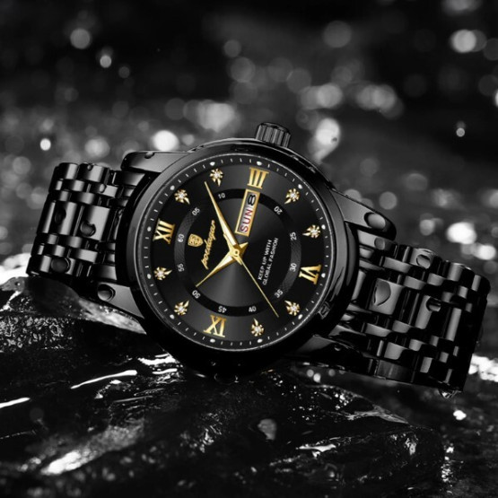 Чоловічий наручний годинник Poedagar Unique Men Black #12582
