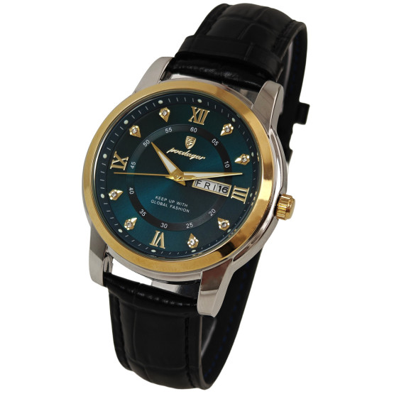 Чоловічий наручний годинник Poedagar Unique Men Leather Deluxe 2 ремінці