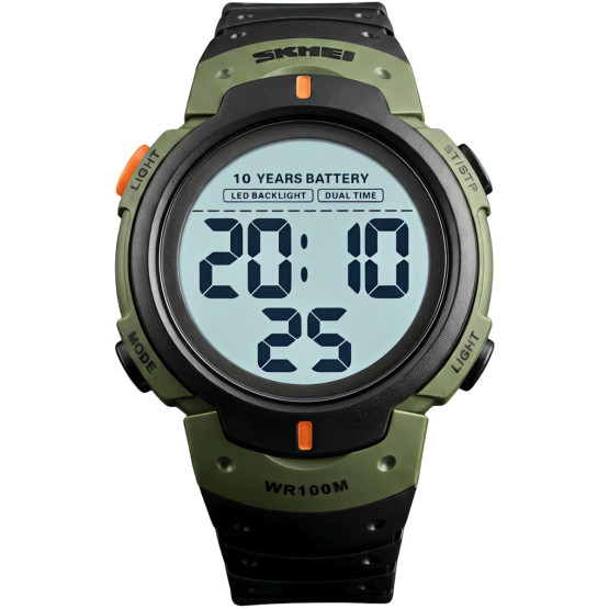 Чоловічий наручний годинник Skmei Neon Special 10 Bar 2 ремінці #13795