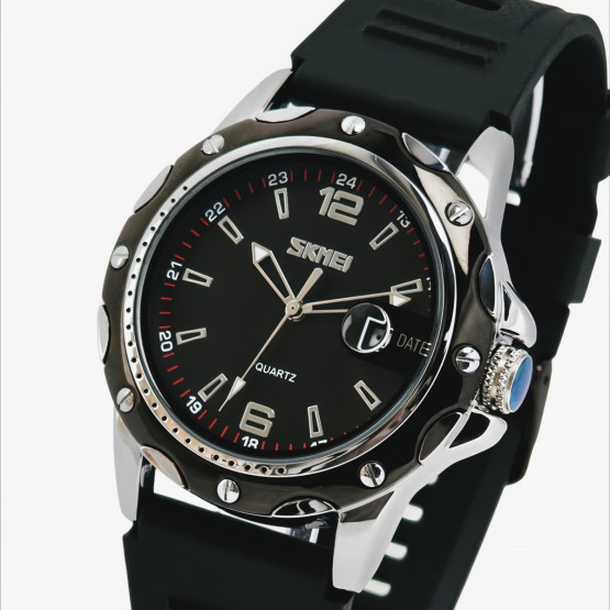 Чоловічий наручний годинник Skmei Robby Elastic Black 2 ремінці #12170