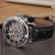 Чоловічий наручний годинник Winner Black Pure Silver 2 ремінці #12368
