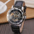 Чоловічий наручний годинник Winner Black Pure Silver 2 ремінці #12369