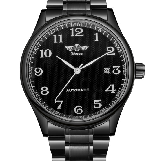 Чоловічий наручний годинник Winner Handsome Elastic Black 2 ремінці #11631