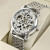 Чоловічий наручний годинник Winner Silver Grain 2 ремінці #13123