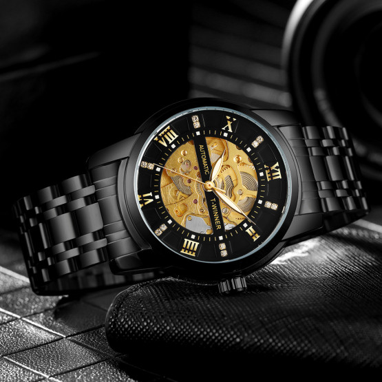 Чоловічий наручний годинник Winner Triumph R-Series 2 ремінці #12243