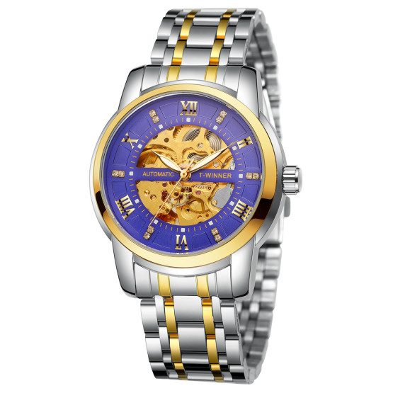 Чоловічий наручний годинник Winner Triumph Royal Blue #13602