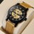 Чоловічий наручний годинник Winner Triumph Sahara Gold 2 ремінці #13000