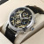 Чоловічий наручний годинник WishDoIt Baks Premium Leather 2 ремінці #12545