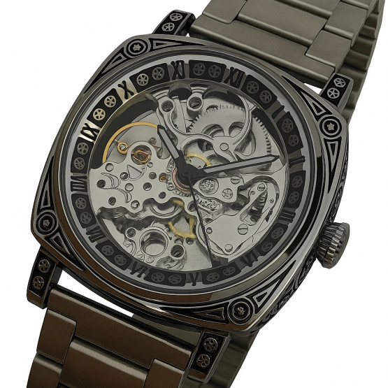Чоловічий наручний годинник WishDoIt Baron Steel 2 ремінці