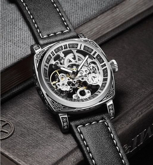 Чоловічий наручний годинник WishDoIt Baron Steel 2 ремінці #11145