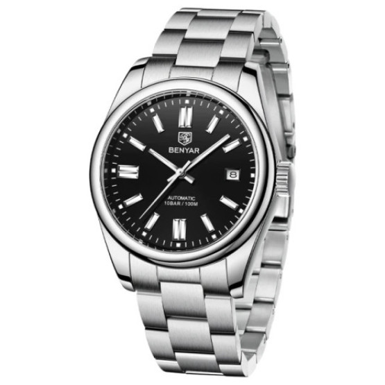 Годинник чоловічий Benyar Automatic 10 BAR наручний годинник Benyar