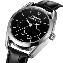 класичний чоловічий годинник besta kraina leather стрілковий наручний годинник