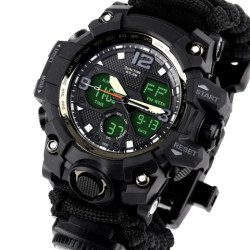годинник чоловічий besta life pro allblack з компасом наручний годинник besta