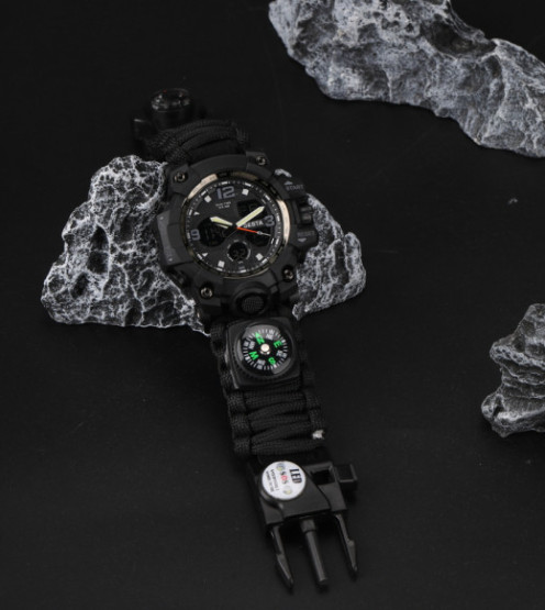 Годинник чоловічий Besta Life Pro AllBlack з компасом наручний годинник Besta #3743