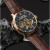 Годинник чоловічий Besta Skeleton Gold Black Dial класичний стрілковий наручний годинник Besta