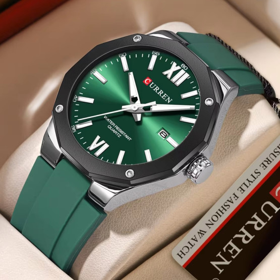 Годинник чоловічий Curren Original Green наручний годинник Curren #7545
