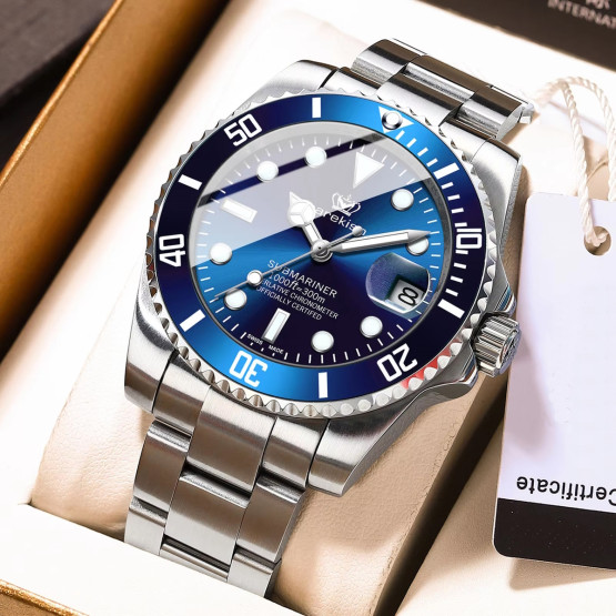 Годинник чоловічий Hemsut Zurich Blue наручний годинник Hemsut
