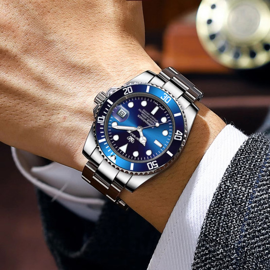 Годинник чоловічий Hemsut Zurich Blue наручний годинник Hemsut #9487