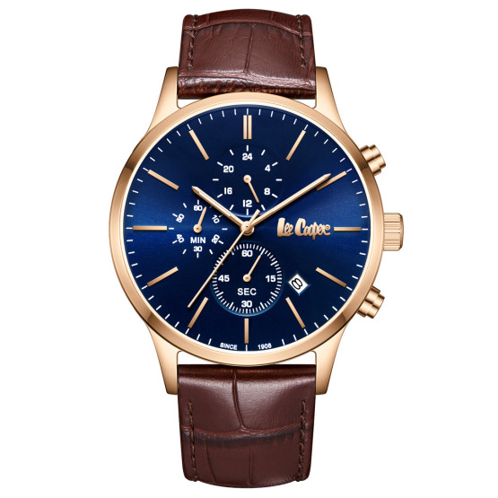 Годинник чоловічий Lee Cooper Leather Gold наручний годинник Lee Cooper #9668