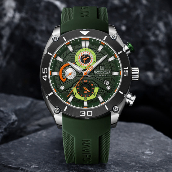 Годинник чоловічий Naviforce Faster класичний стрілковий наручний годинник з секундоміром #10942