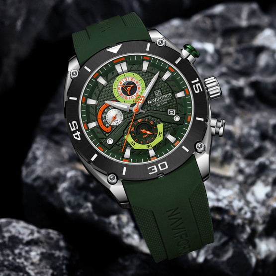 Годинник чоловічий Naviforce Faster класичний стрілковий наручний годинник з секундоміром #10944